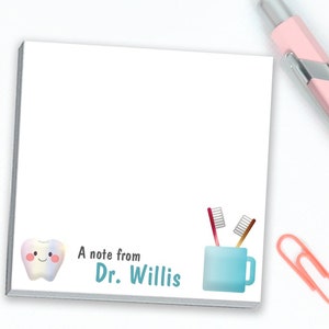 Custom Dentist Sticky Notes // Personalized Text // 50 Stickies per Pad ...