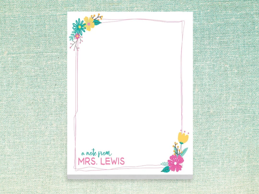 Custom Notepad With Personalized Name // 50 Sheets per Pad 4"x5.5" Size ...