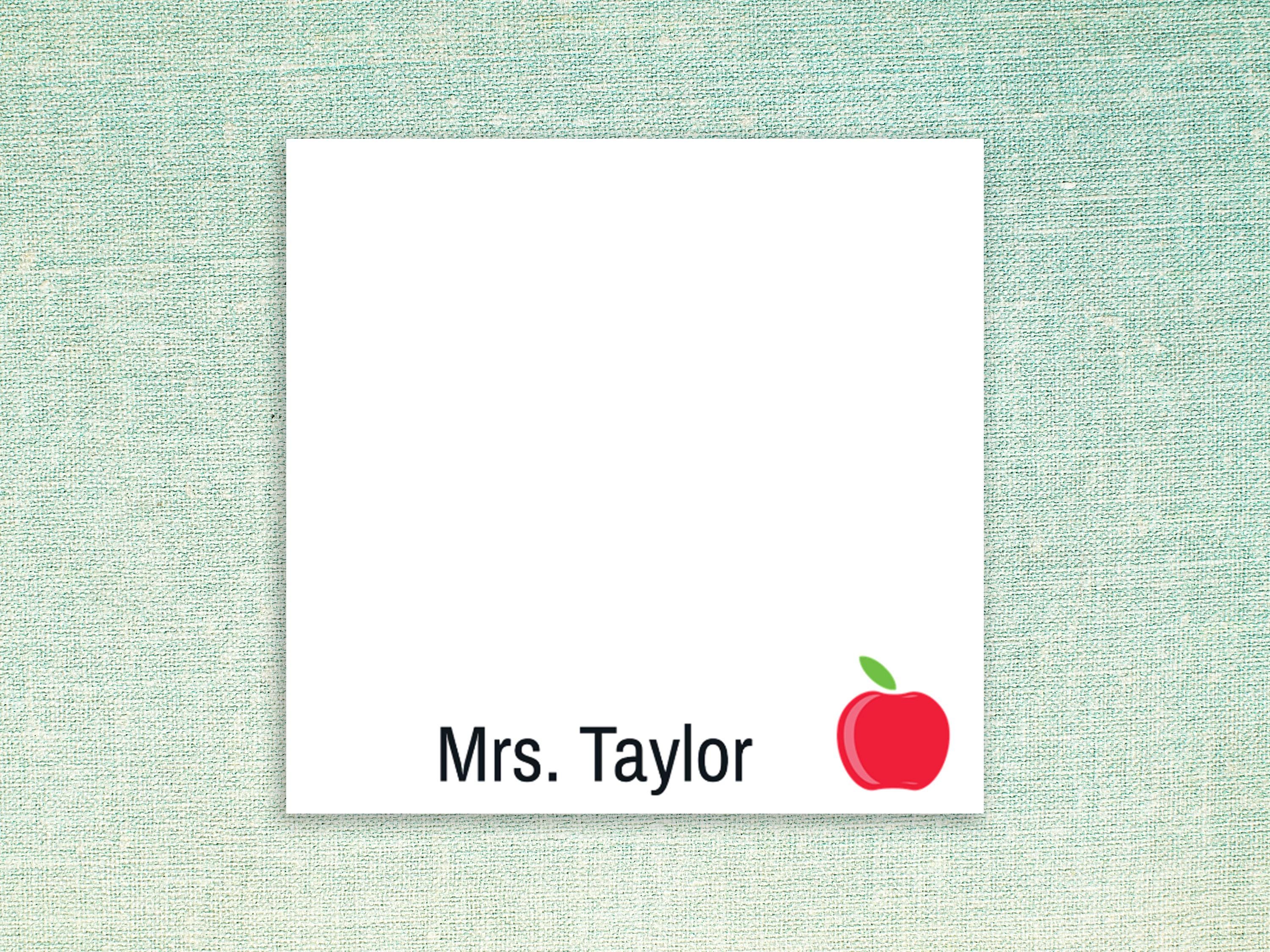 Custom Teacher Sticky Notes // Teacher Appreciation Gift Idea ...
