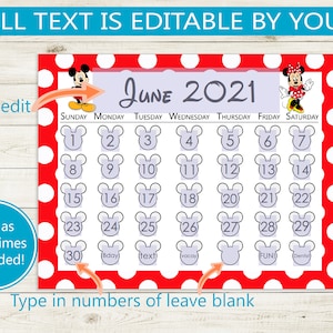 Fun Calendar Editable Printable // Adobe Editable PDF // Any Year ...