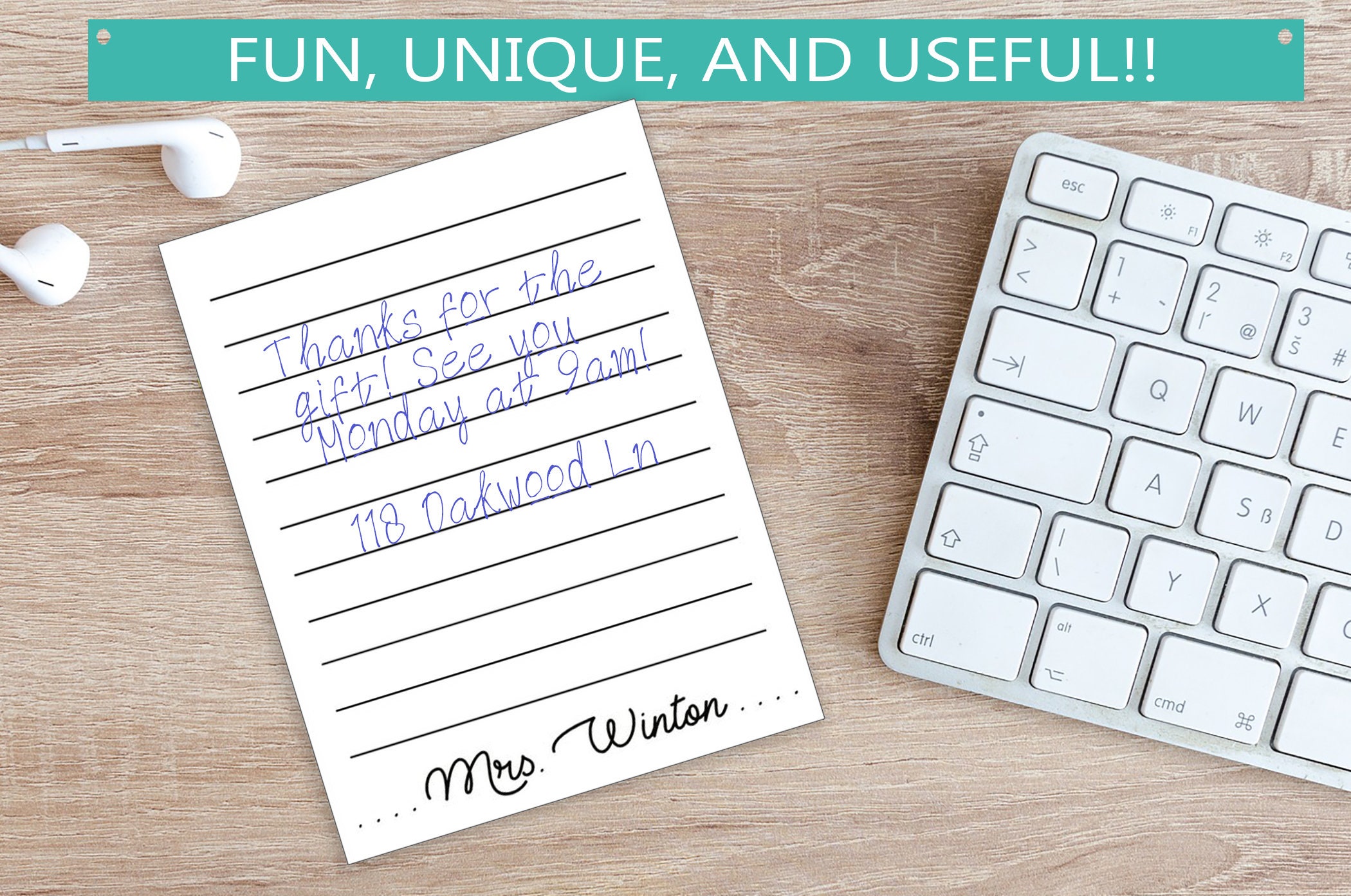 Custom Name Notepads // 50 Sheets per Stack 4x5.5 Etsy