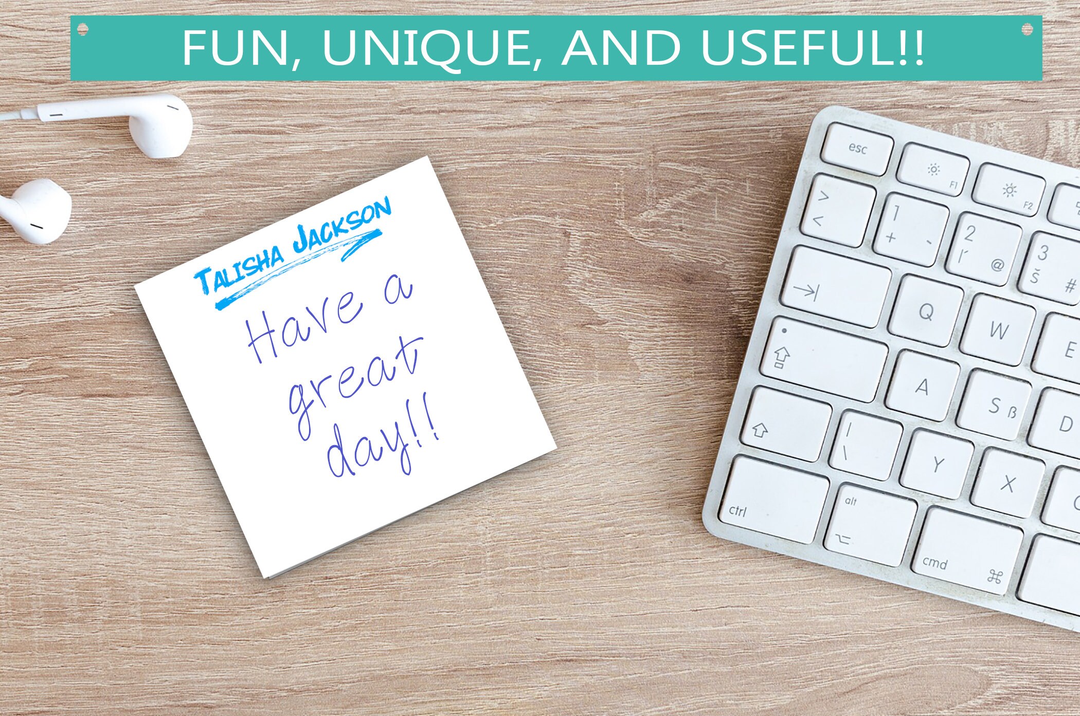 Personalized Sticky Notes With Custom Name or Text // 3