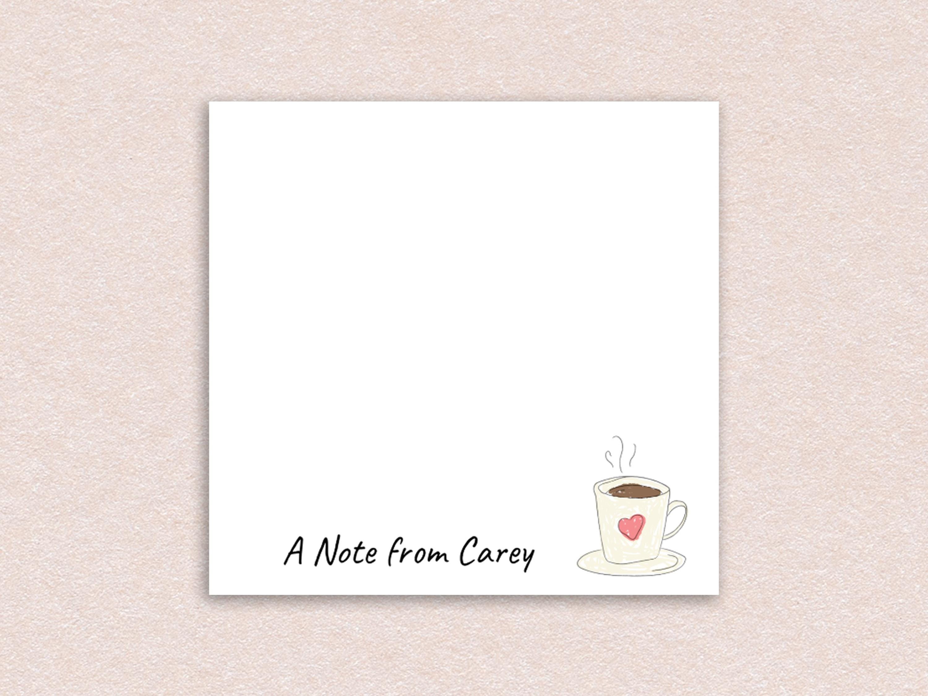 Personalized Sticky Notes Coffee Design // 3x3 Inch With 50 Notes per ...