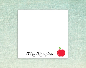 Custom Teacher Sticky Notes - gift idea, customizable, teacher appreciation, school gift, note pad, notes paper personalized, education name