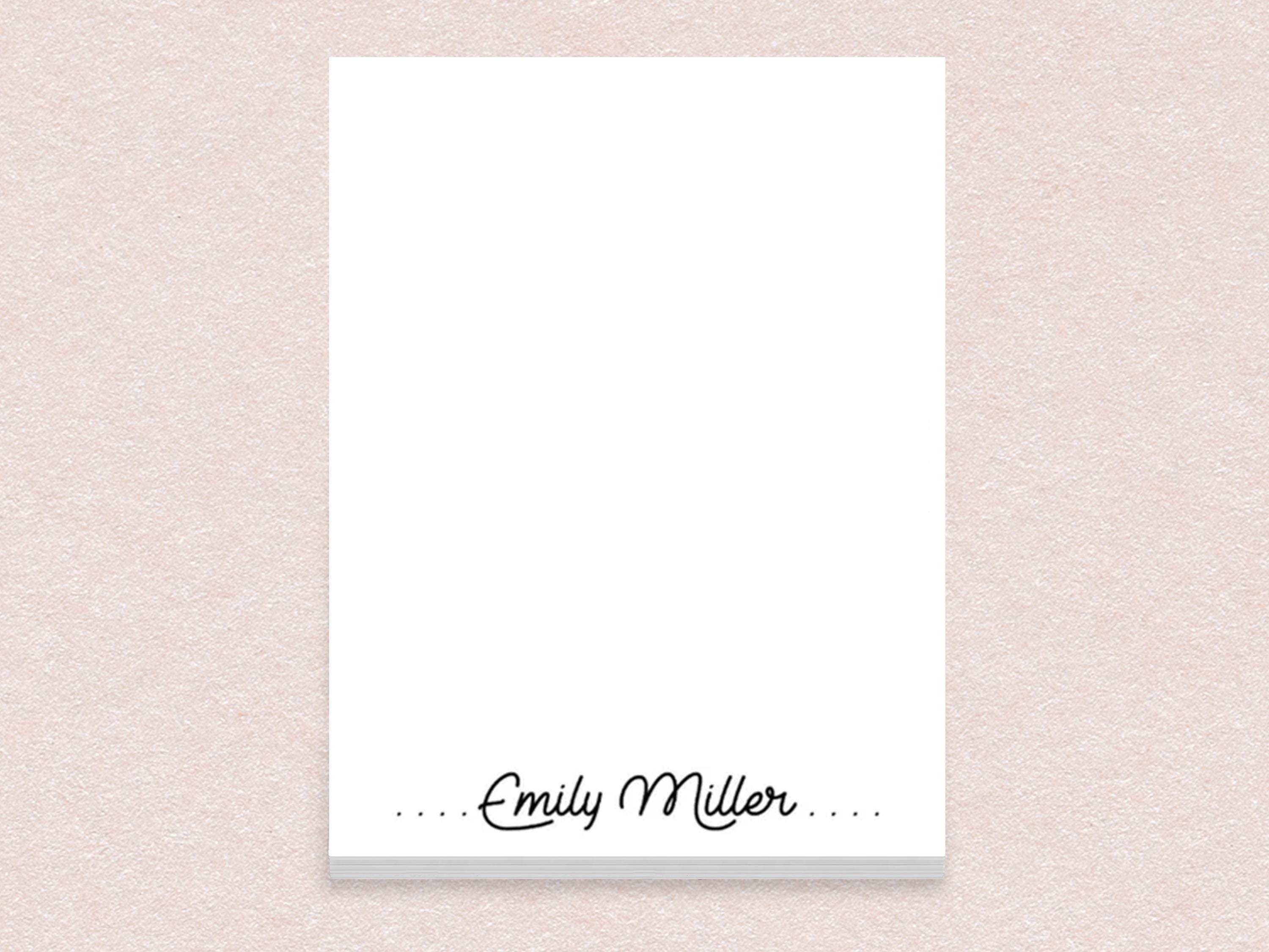 Custom Name Notepads // 50 Sheets per Stack 4"x5.5" Size Gift Idea Bulk ...