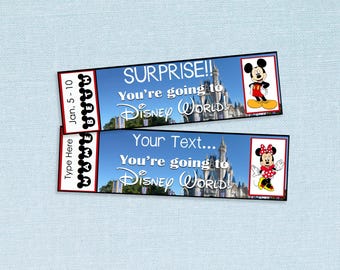 Afdrukbare en bewerkbare nieuwigheidstickets! Bewerkbare Adobe-pdf, kaartjes voor onthulling, verrassing, vakantie, muis, custom DIY, cadeau-idee, naamtekst