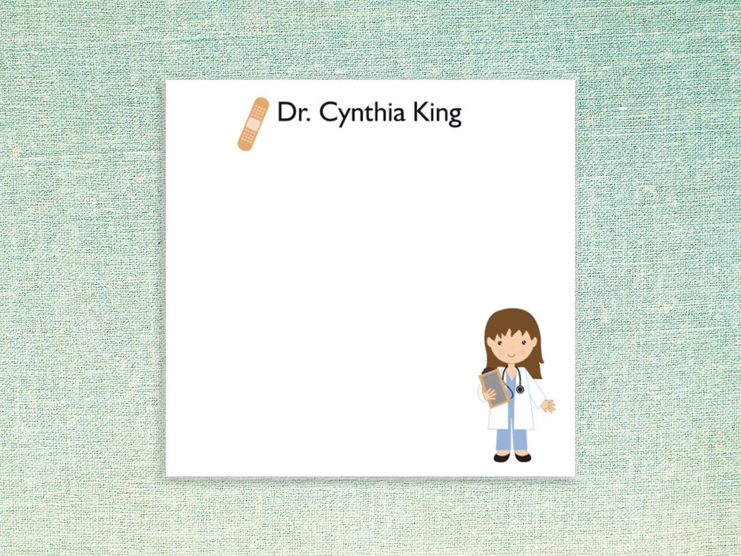 Sticky Note Med Custom Nurse Doctor Sticky Notes // Nurse Gift Idea, Customizable ...