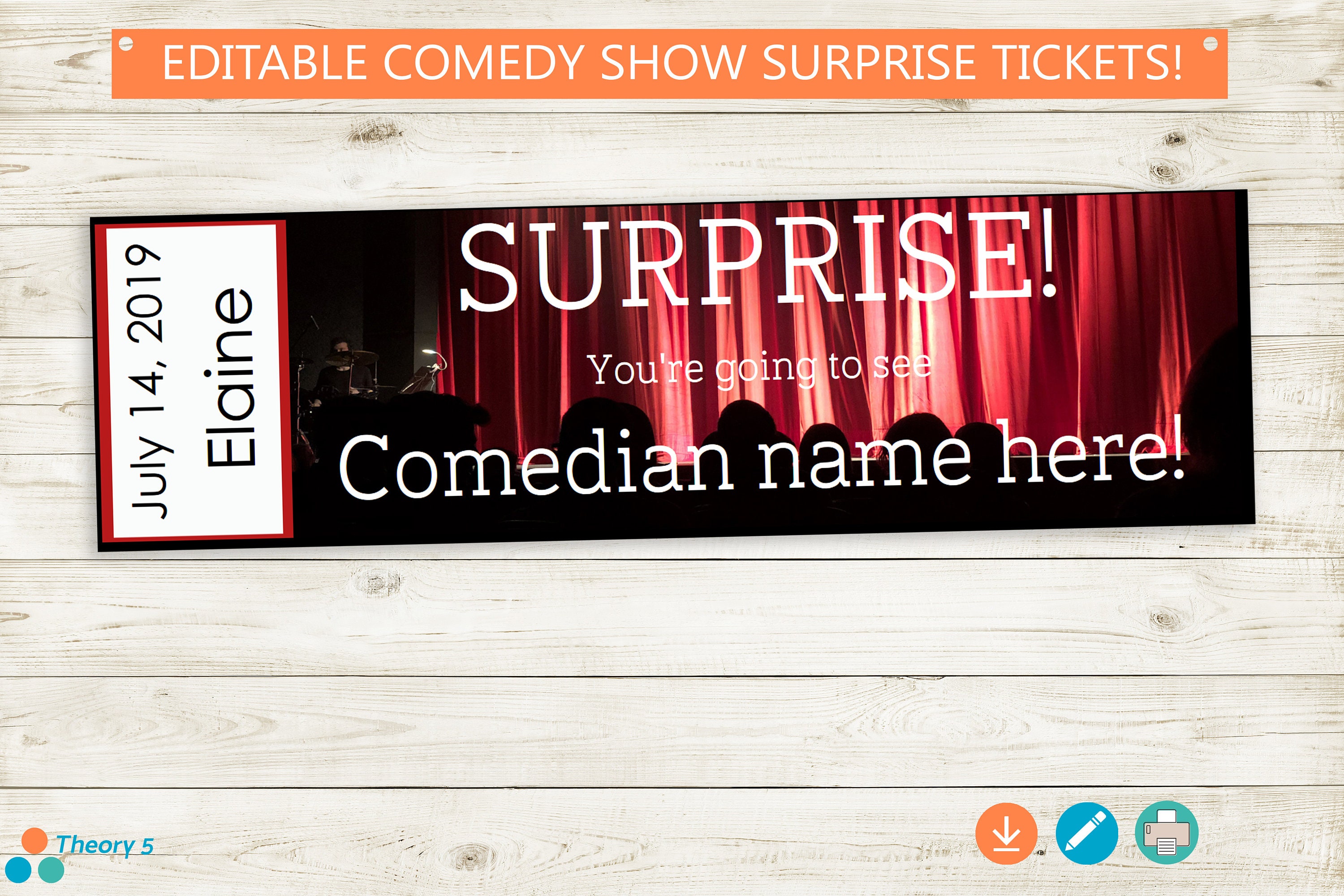 Comedy Show Ticket Template