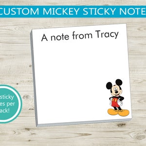 Mouse Custom Sticky Notes // personalized gift idea, custom, teacher appreciation, school, note pad paper stick notes stationery present