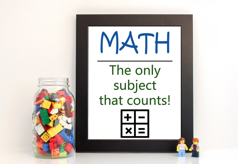 Math Pun Printable Poster // Math Classroom Decor, math jokes, JPG, education, teacher gift idea, teacher appreciation, mathematics funny image 3