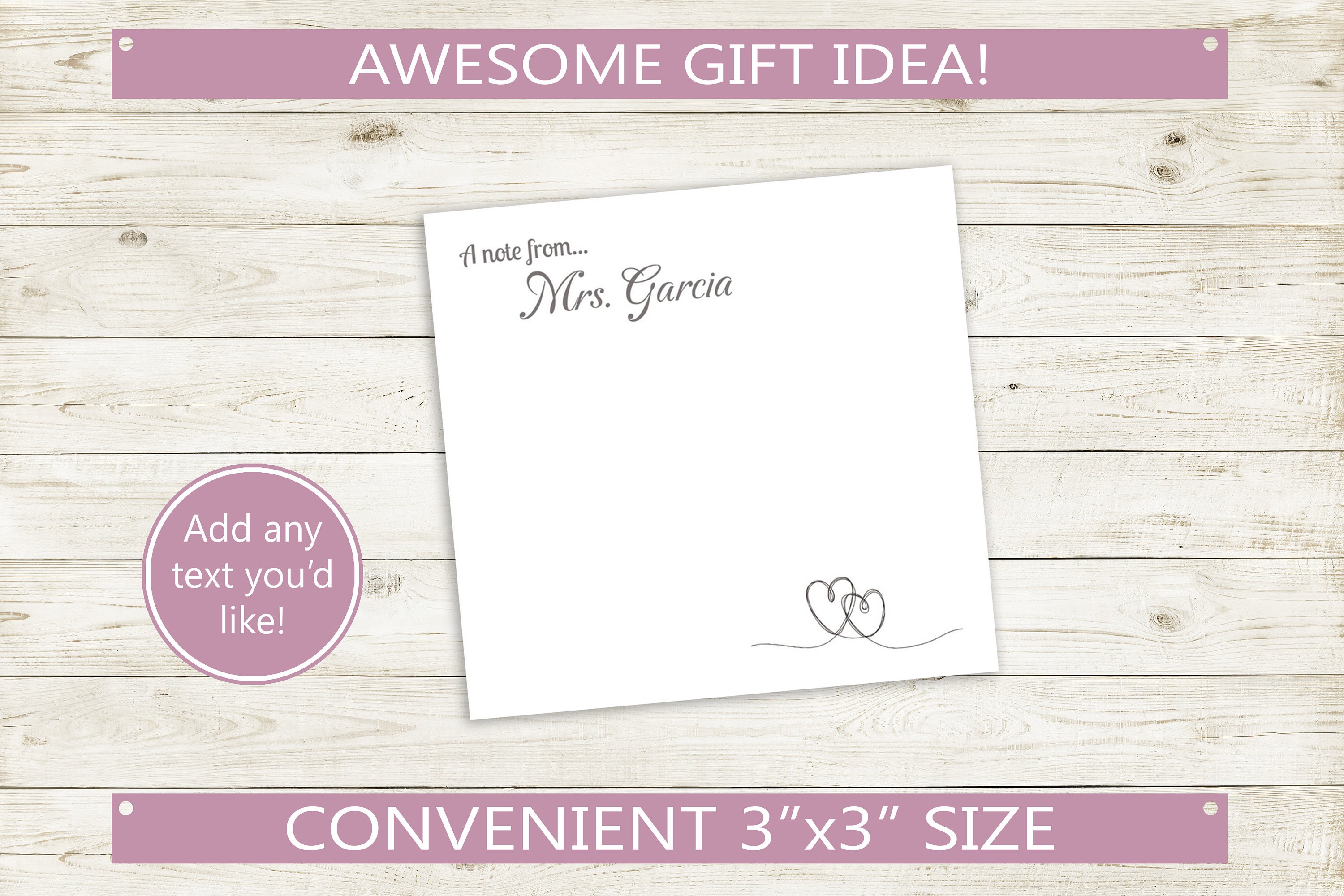 Custom Heart Adhesive Sticky Note Pads (25 Sheets, 2.72 x 2.73), Sticky  Note Pads