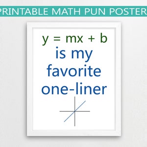 Math Printable Poster Pun // Math Classroom Decor, JPG, education, teacher gift idea, teacher appreciation, mathematics funny, line geometry