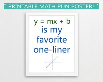 Mathématiques imprimable affiche Pun//mathématiques salle de classe decor, JPG, l’éducation, idée cadeau professeur, appréciation de l’enseignant, mathématiques drôle, géométrie de ligne