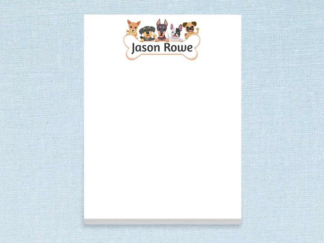 Personalized Dog Notepad With Custom Name // 50 Sheets per Stack 4