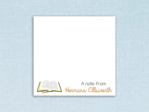 Custom Sticky Notes // scripture design for missionaries, clergy, bishop, gift idea, custom text, missionary farewell, Bible, baptism, elder