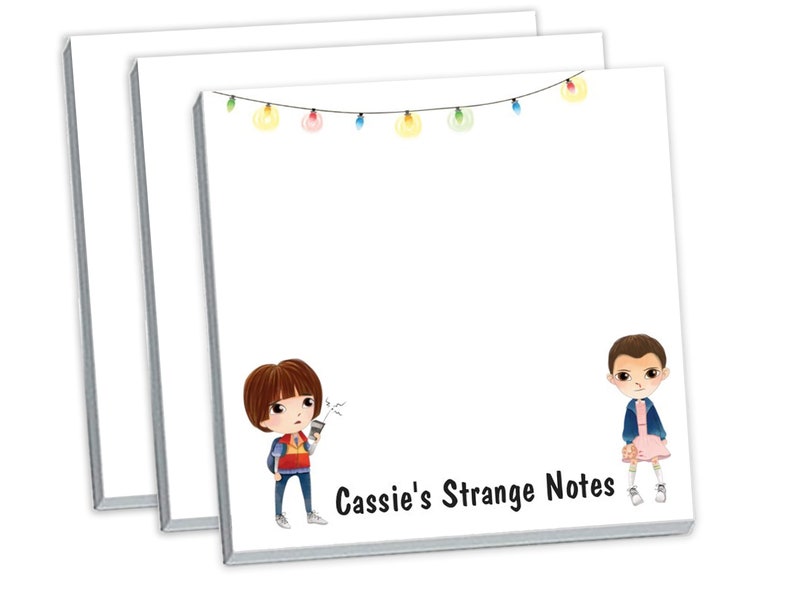 Gift Note Stranger Custom Sticky Notes Stranger Kids // Personalized Gift Idea Boss ...