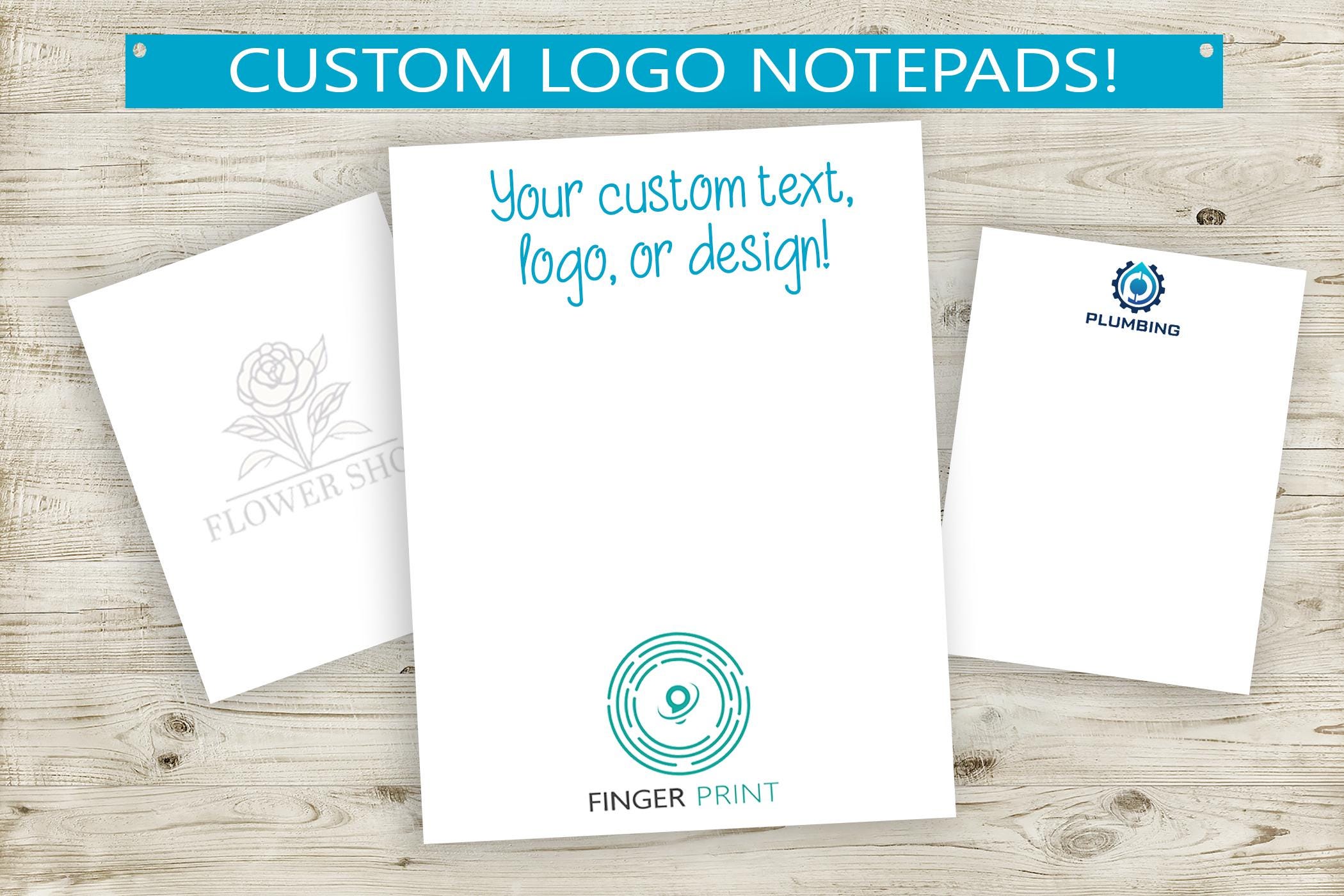 Custom Name Notepads // 50 Sheets per Stack 4"x5.5" Size, Logo ...