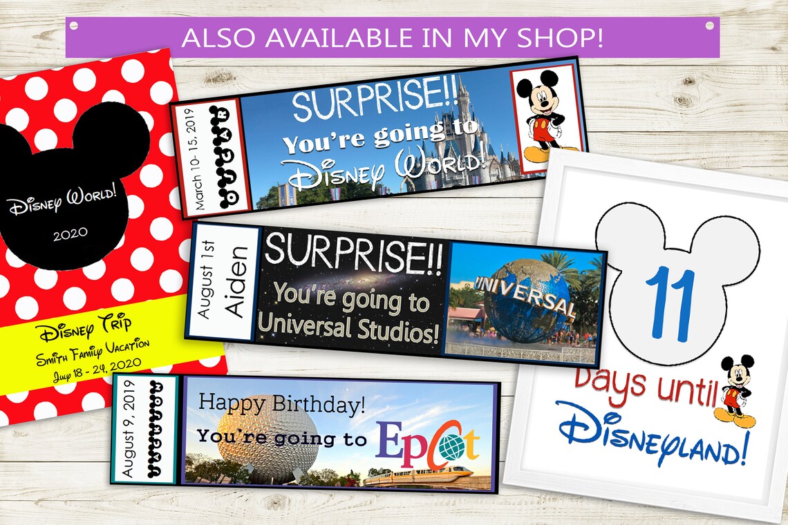 Universal Studios Vacation Countdown Printable // Editable PDF Etsy