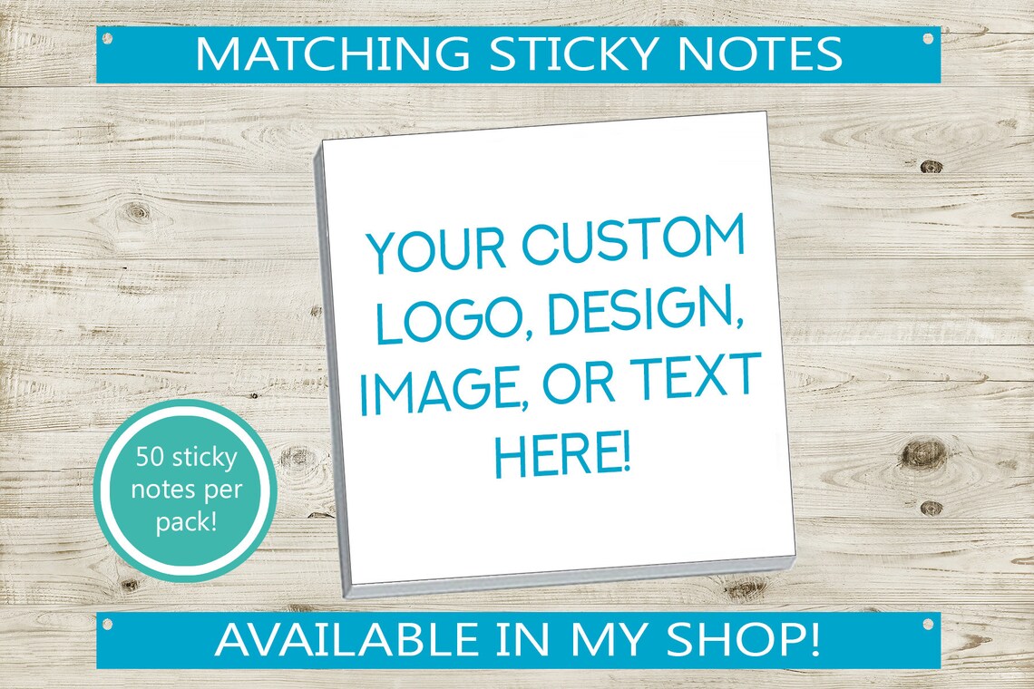 Custom Name Notepads // 50 Sheets per Stack 4"x5.5" Size, Logo ...