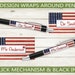 Custom American Flag Pen // Black Ink Ballpoint Pen With Personalized ...