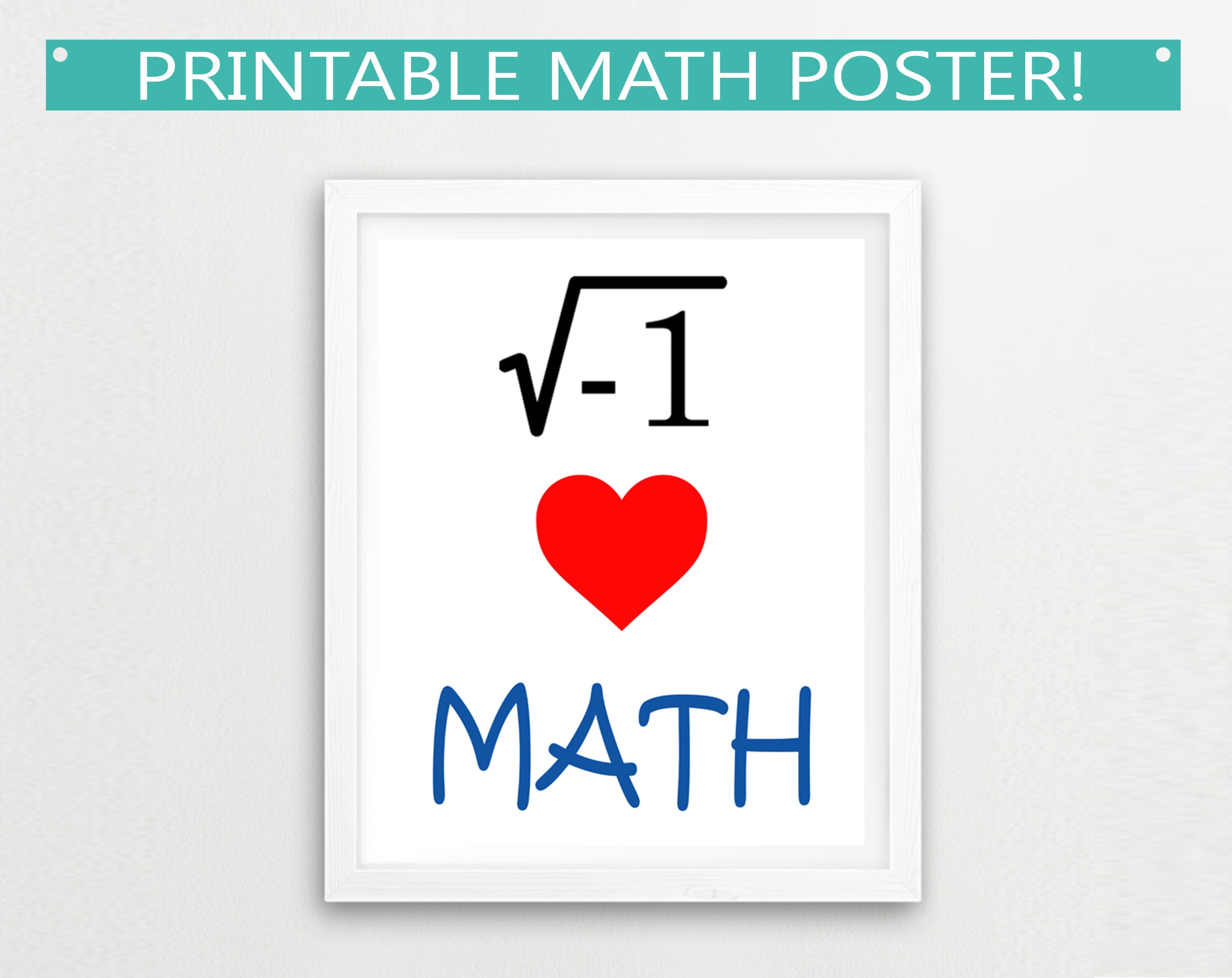 Math Printable Poster // Math Classroom Decor JPG education | Etsy