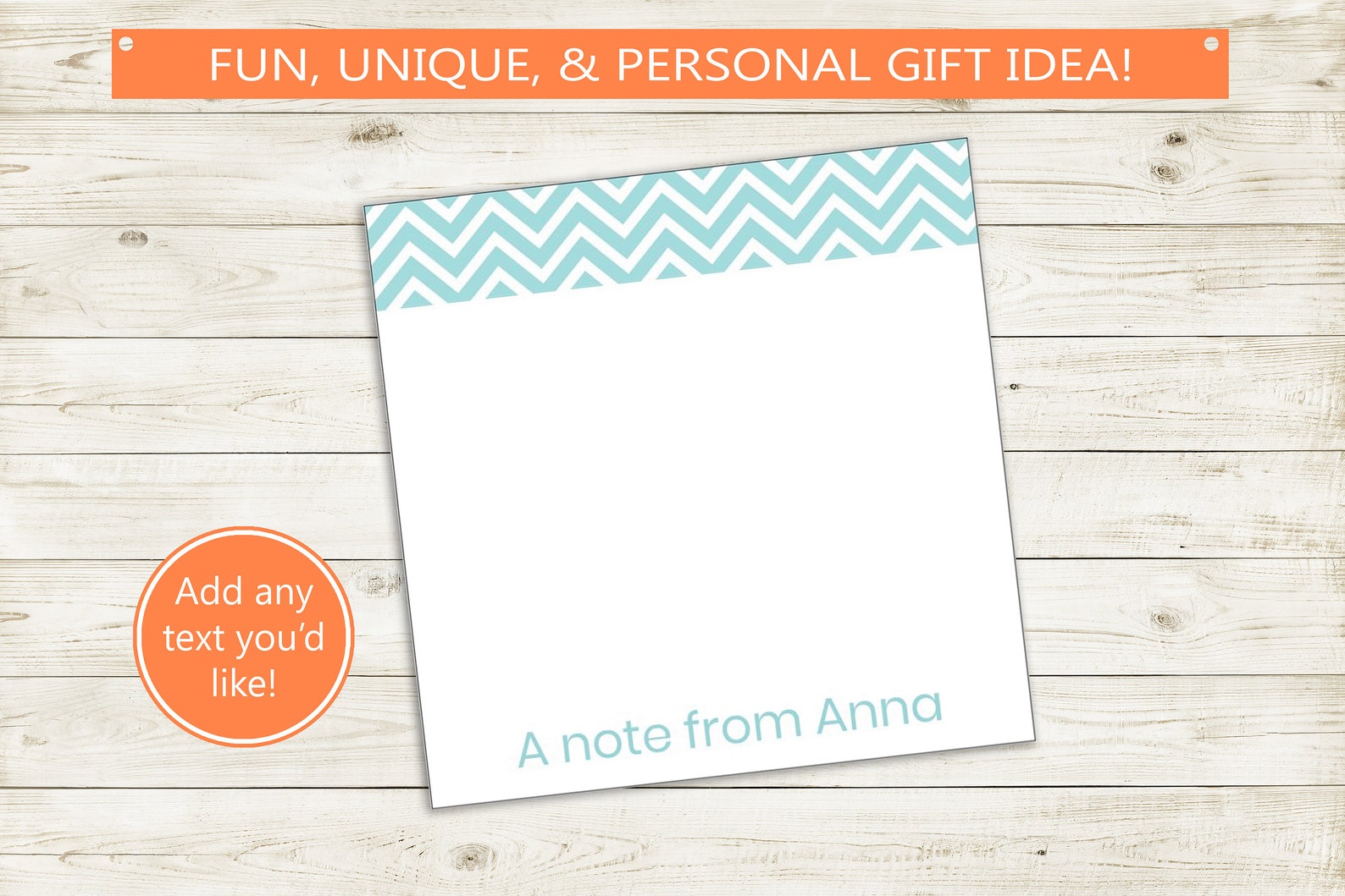 Custom Sticky Notes - Fun Chevron Design, Gift Idea Customizable ...