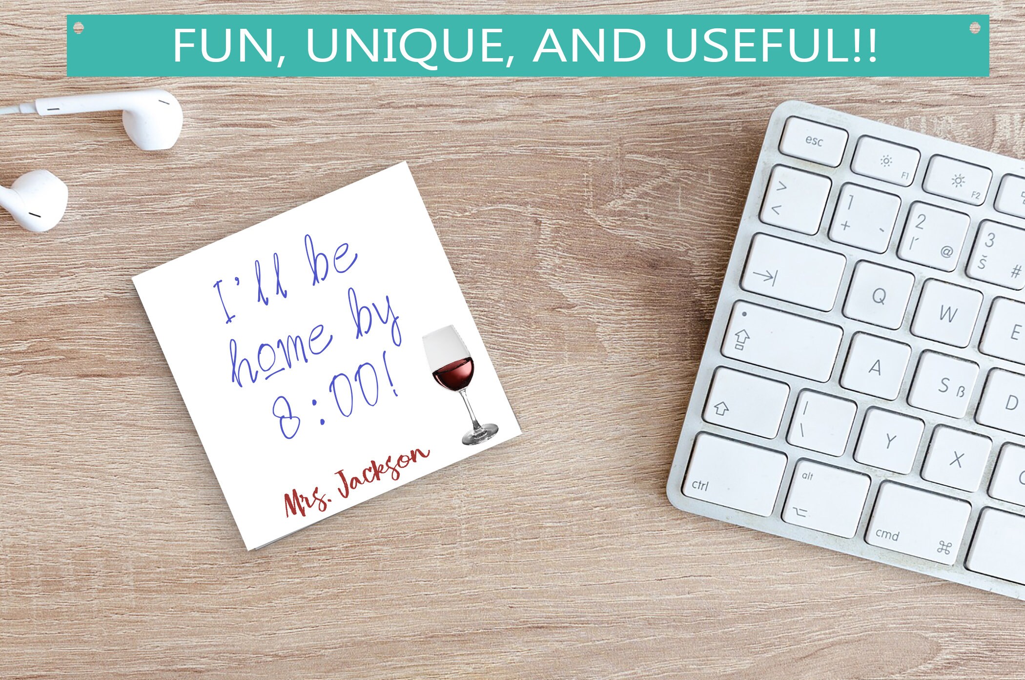 Wine Sticky Notes Personalized Sticky Notes With Wine Glass and Custom Name // - Etsy