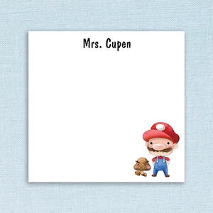 Personalized Mushroom Sticky Notes, Gamer Gift, Teacher Appreciation (3x3)
