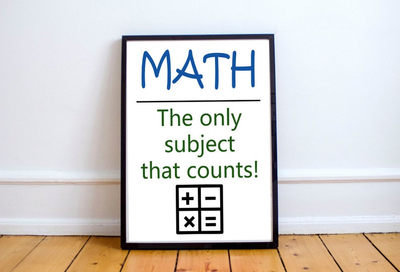 Math Pun Printable Poster // Math Classroom Decor, math jokes, JPG, education, teacher gift idea, teacher appreciation, mathematics funny image 2