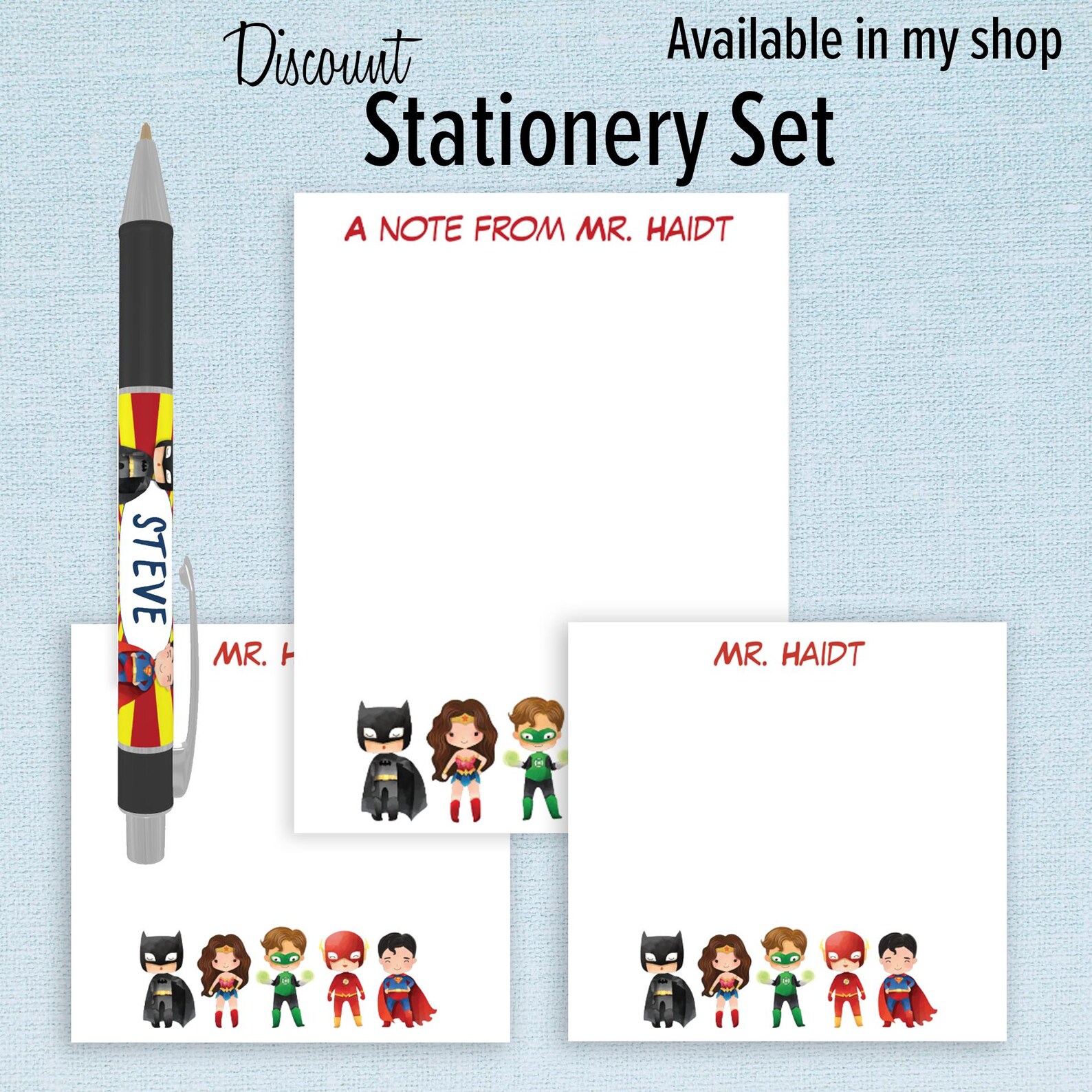 Personalized Notepad With Super Design and Custom Name // 50 Sheets per ...