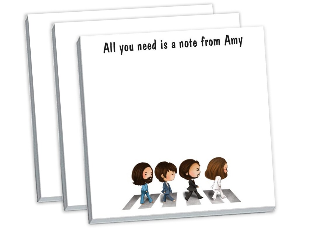 Personalized Sticky Notes With Musician Road Design and Custom Text ...