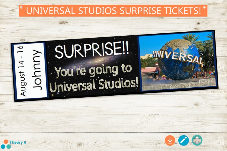 Universal Studios Surprise Ideas