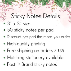 Custom Checklist Sticky Notes // Organization 3x3 Stick Notes, Check ...