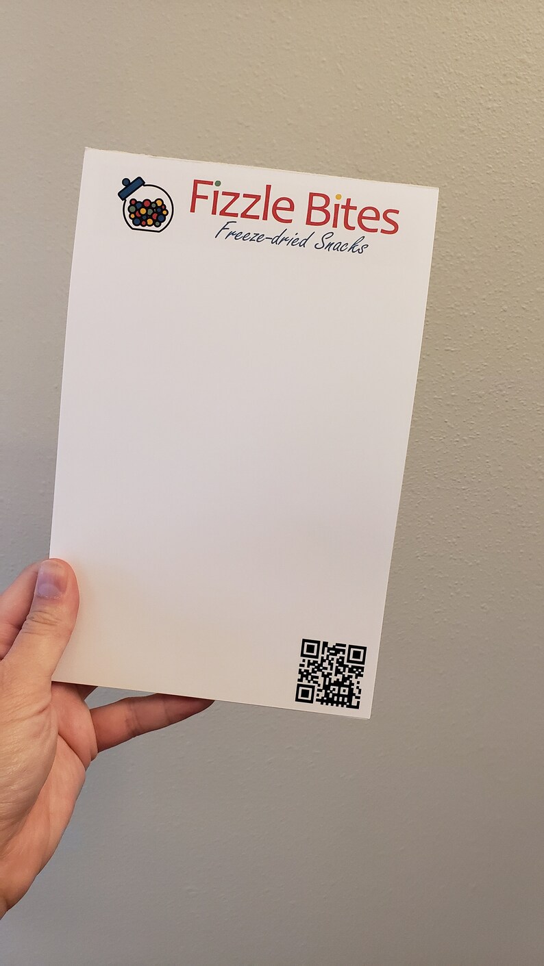 Custom Logo Notepads // 50 Sheets per Pad // 4"x5.5" or 5.5"x8.5" or 8. ...