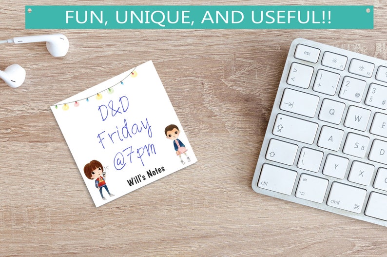 Gift Note Stranger Custom Sticky Notes Stranger Kids // Personalized Gift Idea Boss ...