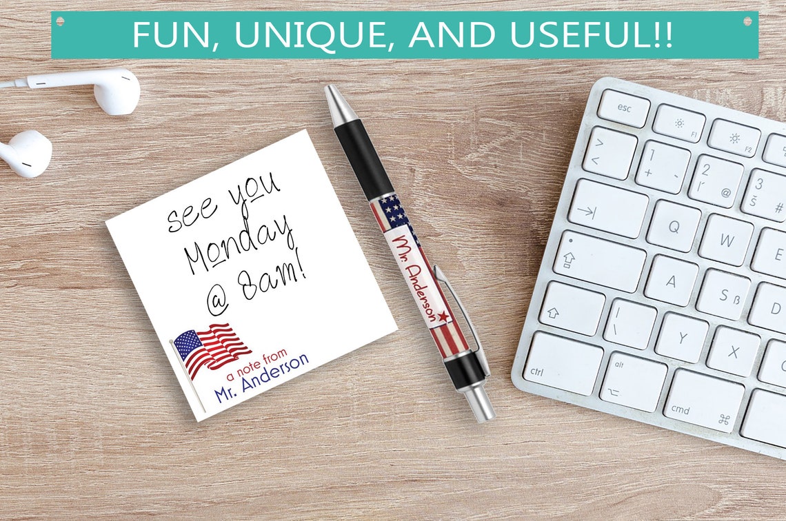 Custom American Flag Pen // Black Ink Ballpoint Pen With - Etsy