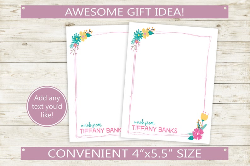 Custom Notepad With Personalized Name // 50 Sheets per Pad 4"x5.5" Size ...