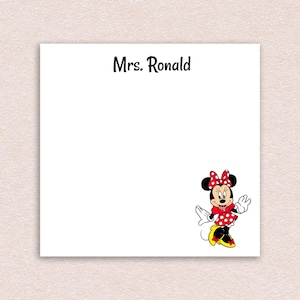 Cute Mouse Custom Sticky Notes // personalized gift idea, custom, teacher appreciation, school gift, note pad notes sationery present it