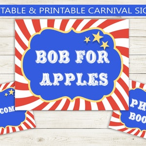 Editable Carnival Sign // Instant Download PDF // Printable Circus Sign, Party Sign, Carnival Party, Circus Party, DIY 8x10 instant download