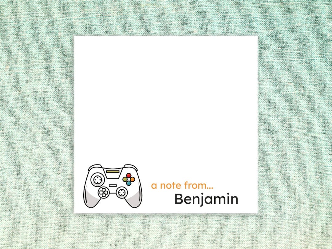 Game Controller Design Custom Sticky Notes // Personalized Gift Idea ...