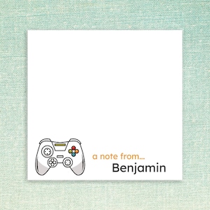 Game Controller Design Custom Sticky Notes // personalized gift idea, teacher appreciation, friend, video game, self stick paper stationery
