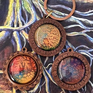 DIY Nature Craft Kit for Teens / Fractal Fluid Art / Quick and Easy Teen Boy DIY / Fun DIY / Jewelry / Physics Gift / Teen Girl Paint Idea