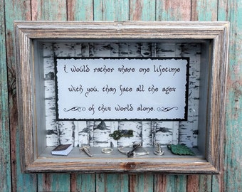 Romantic Gift Idea-Anniversary Gift for Husband-Anniversary Gift for Wife-First Anniversary For Him or Her-Tenth Anniversary-Tolkien Quote