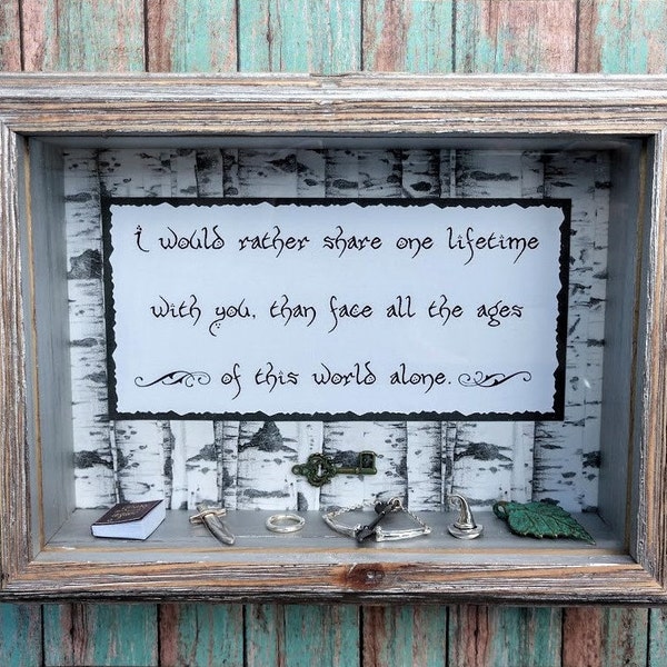 Romantic Gift Idea-Anniversary Gift for Husband-Anniversary Gift for Wife-First Anniversary For Him or Her-Tenth Anniversary-Tolkien Quote