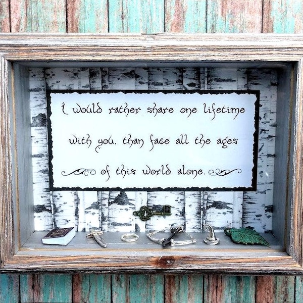 Romantic Gift Idea-Anniversary Gift for Husband-Anniversary Gift for Wife-First Anniversary For Him or Her-Tenth Anniversary-Tolkien Quote