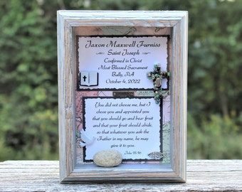 Catholic Confirmation Gift, Catholic Saint Name, Saint&#39;s Name Decor, Customized Confirmation Gift, Gift From Sponsor or Godparent, Communion