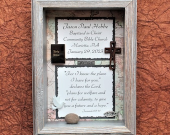 Gift for Baptism, Adult Baptism, Customized Confirmation Gift for Boy, Personalized Gift from Sponsor, Gift from Godparent, Christian Gift