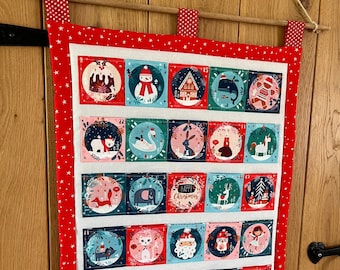 Handmade Quilted Fabric Advent Calendar DIY Unicorn Whale Fox Penguin