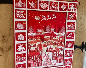 Handmade Quilted Fabric Advent Calendar, Scandi, DIY Advent, Christmas 2022