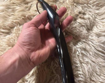 Brass Handle attach Shoehorn made with genuine horn Long Handle  for Seniors, handmade Durable Shoehorn for Men, Women, Kids, Pregnancy